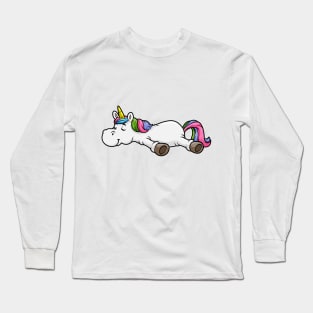 Tired unicorn is sleeping Long Sleeve T-Shirt